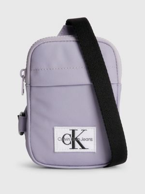 purple crossover-bag für kids mit logo für unisex kinder - calvin klein jeans