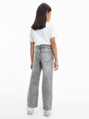 camiseta unisex con logo bright white de kids unisex calvin klein jeans