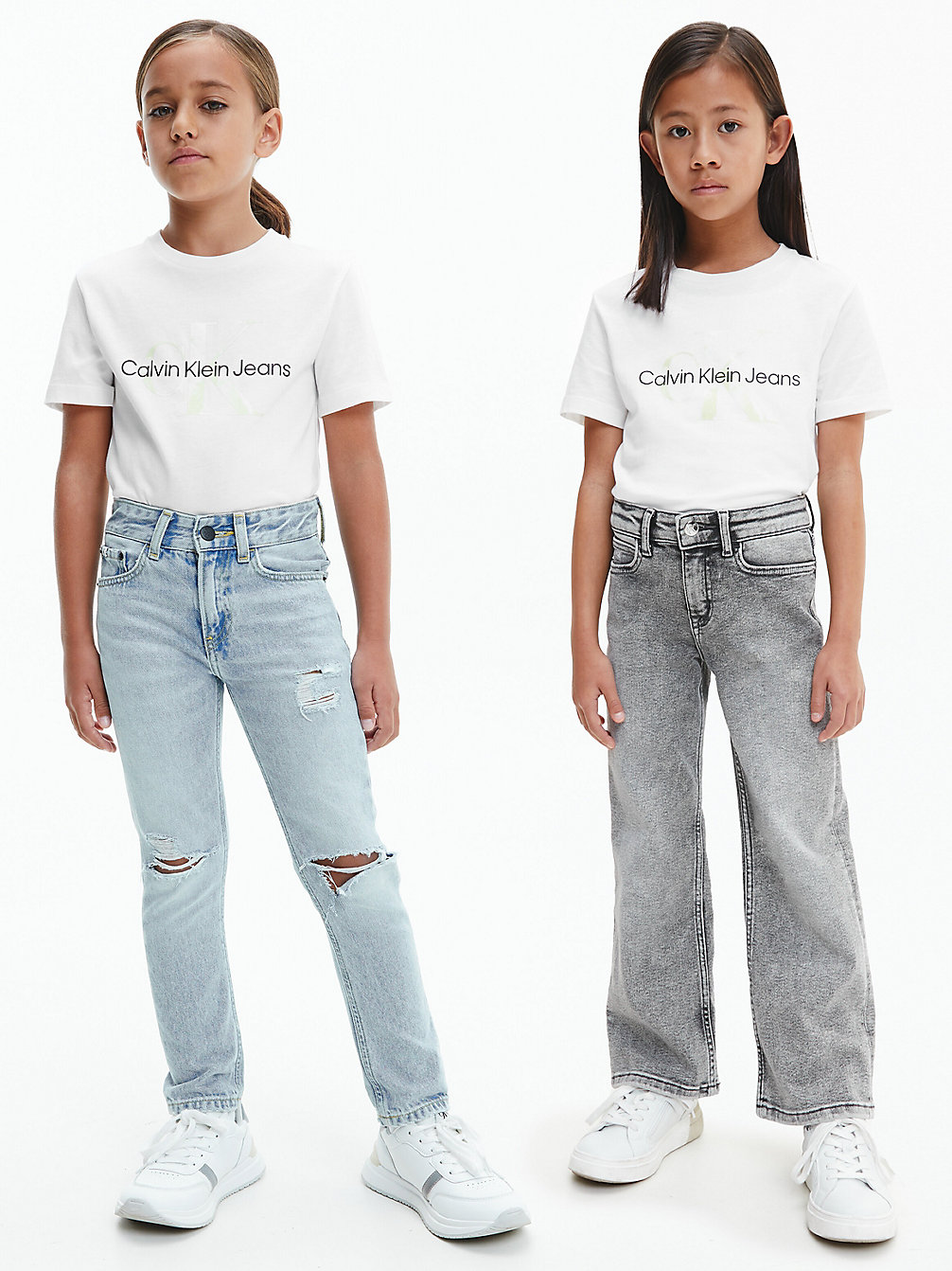 BRIGHT WHITE Unisex Logo T-Shirt undefined kids unisex Calvin Klein