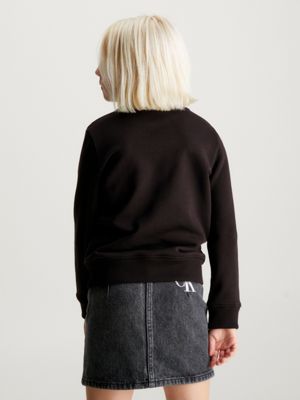 black unisex sweatshirt for kids unisex calvin klein jeans