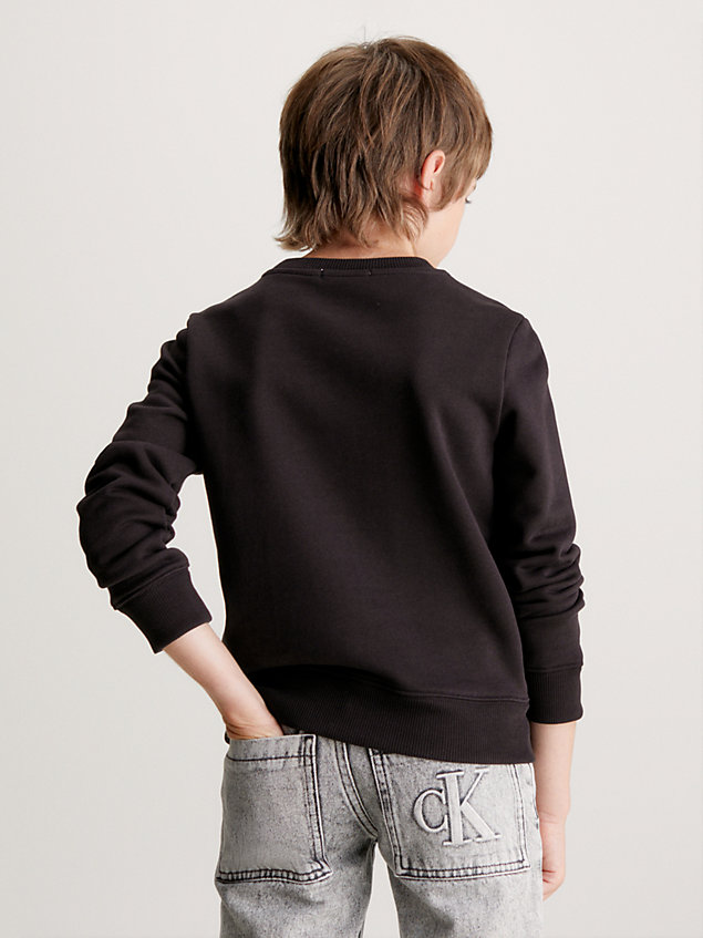black unisex sweatshirt für kids unisex - calvin klein jeans