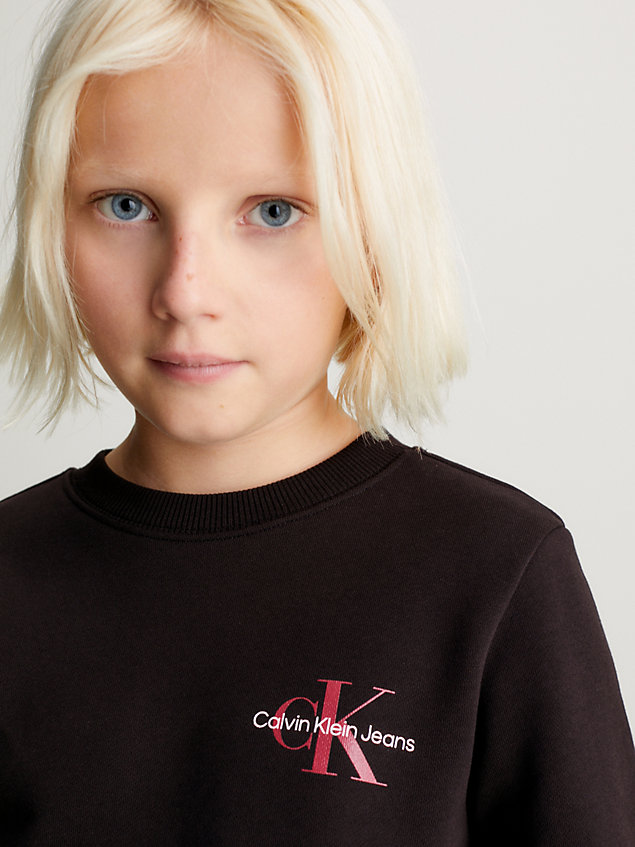 black unisex sweatshirt for kids unisex calvin klein jeans