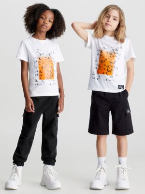 pin slaaf wolf T-shirt met logo van biologisch katoen voor kinderen Calvin Klein® |  IU0IU00408YAF