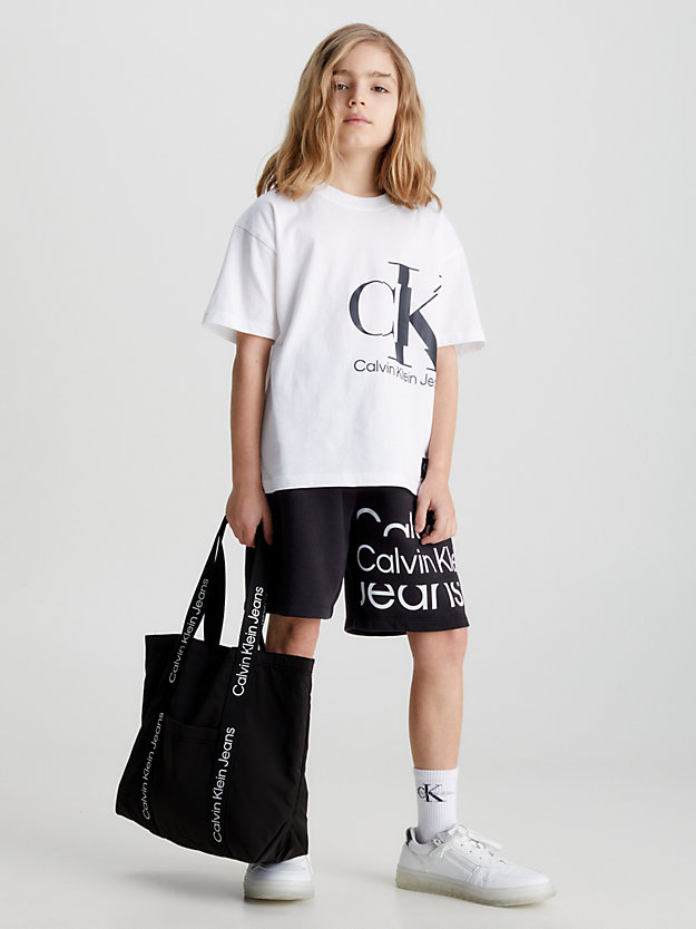 CK BLACK Kids Logo Shopper Bag for kids unisex CALVIN KLEIN JEANS