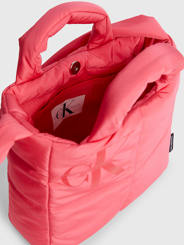 pink crossbody bag mit gestepptem design für kinder für kids unisex - calvin klein jeans