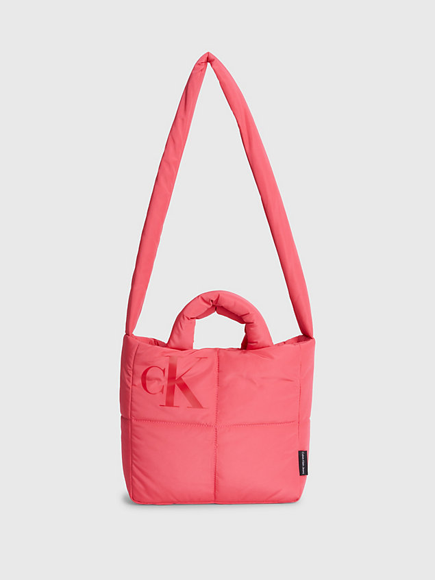 pink crossbody bag mit gestepptem design für kinder für kids unisex - calvin klein jeans