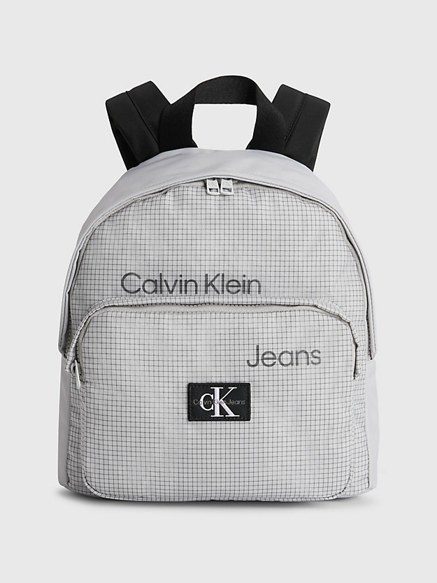 ghost grey kids recycled polyester backpack for kids unisex calvin klein jeans