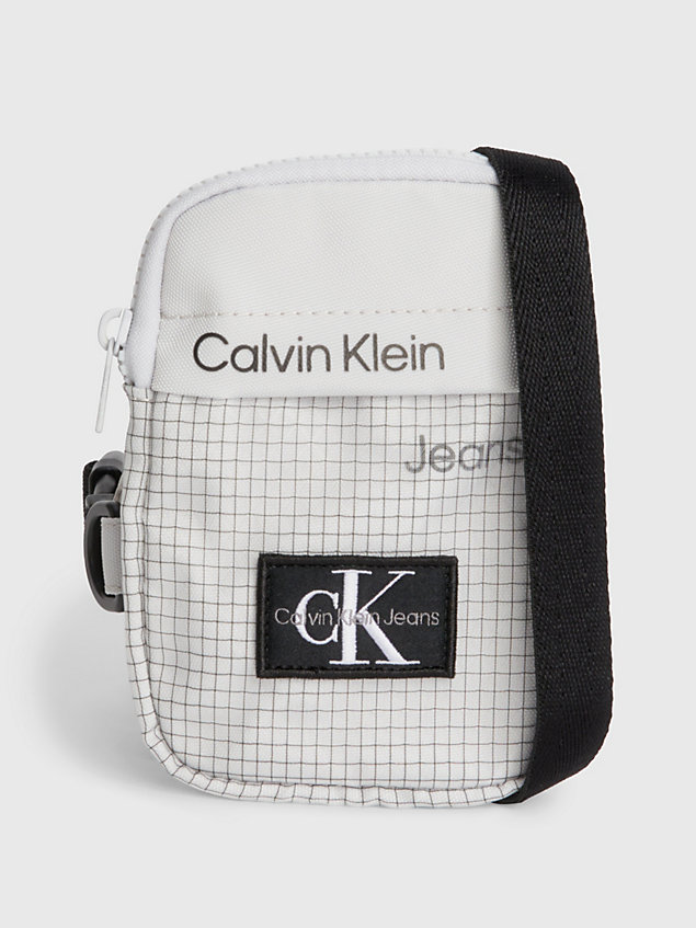 grey kids logo crossover bag for kids unisex calvin klein jeans