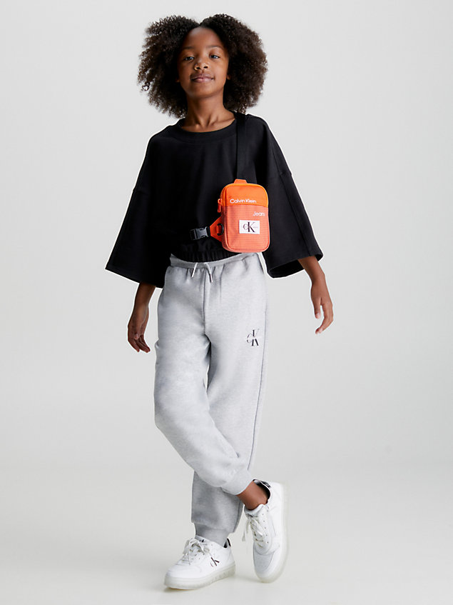 sac bandoulière avec logo pour enfant orange pour kids unisex calvin klein jeans