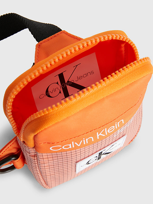 orange crossover-bag für kids mit logo für kids unisex - calvin klein jeans