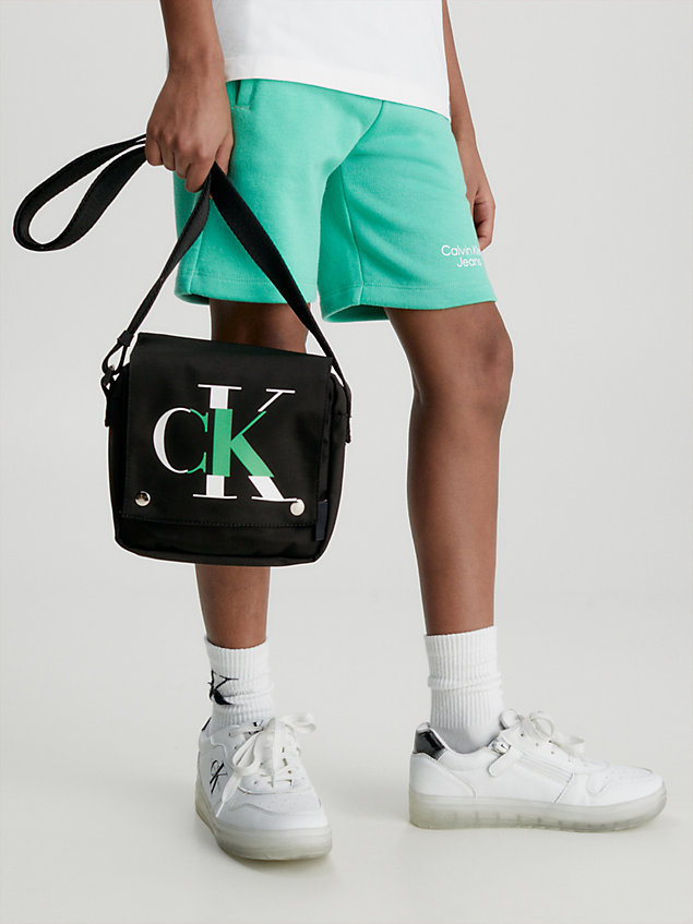 black crossbody bag mit logo für kinder für kids unisex - calvin klein jeans