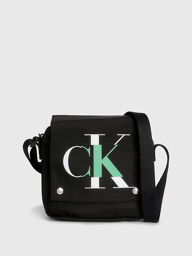 ck black kids logo crossbody bag for kids unisex calvin klein jeans