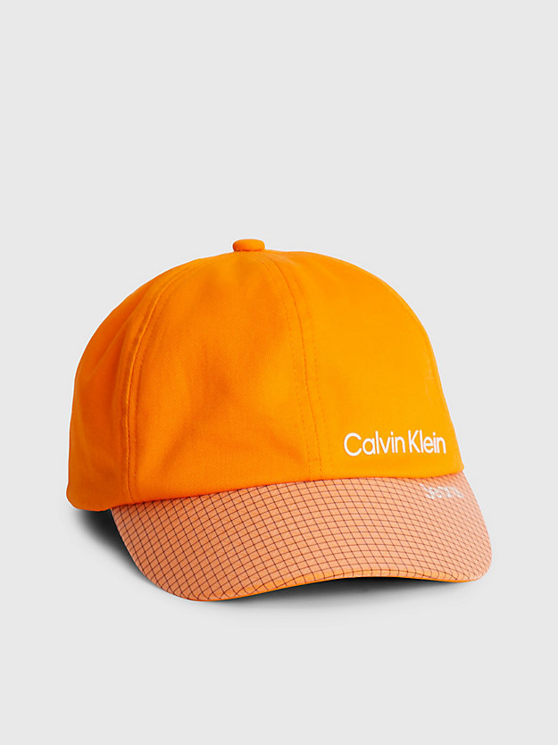 vibrant orange kids logo cap for kids unisex calvin klein jeans