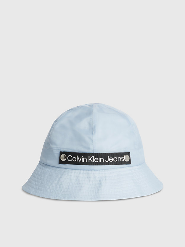 keepsake blue kids logo bucket hat for kids unisex calvin klein jeans