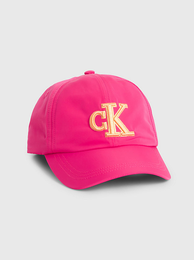 pink flash kids logo cap for kids unisex calvin klein jeans