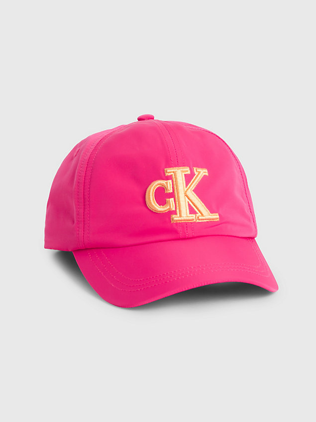 pink kappe für kinder mit logo für kids unisex - calvin klein jeans