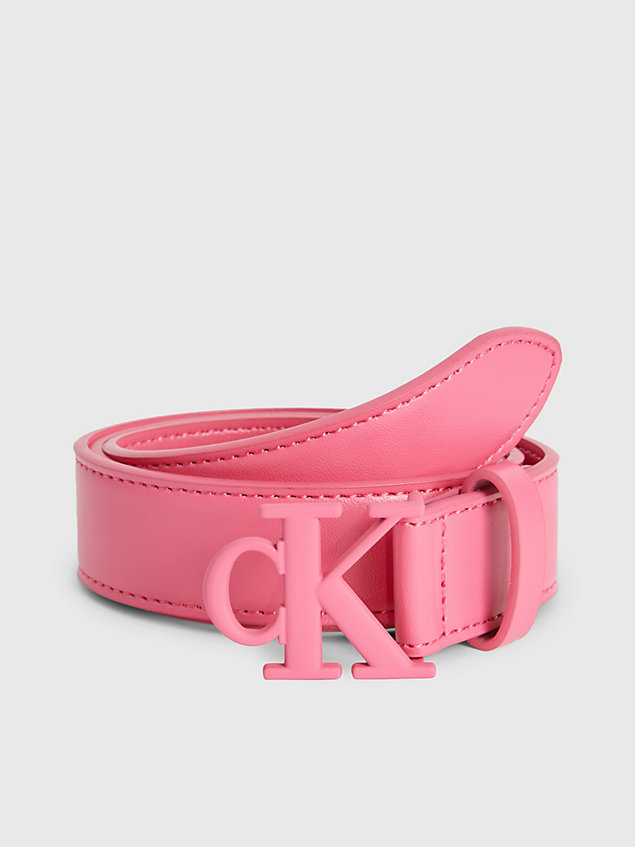 pink dzięcięcy pasek z logo dla dzieci unisex - calvin klein jeans