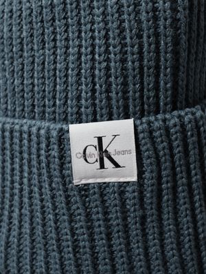 jadeite kids' ribbed beanie for kids gender inclusive calvin klein jeans