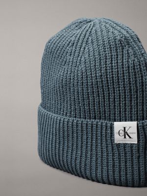 jadeite kids' ribbed beanie for kids gender inclusive calvin klein jeans