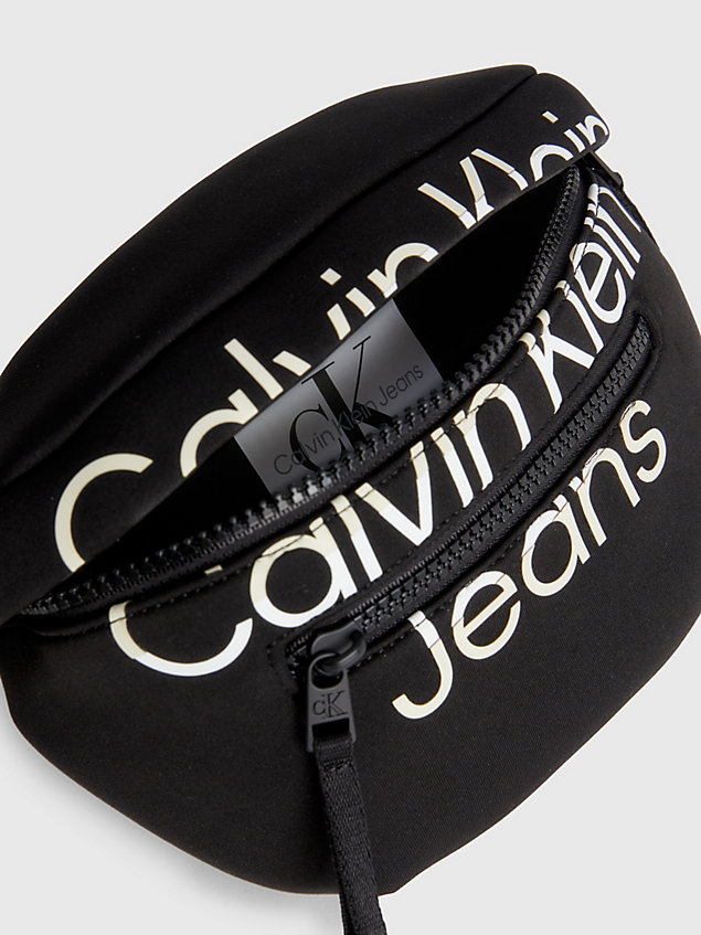 black unisex logo bum bag for kids unisex calvin klein jeans