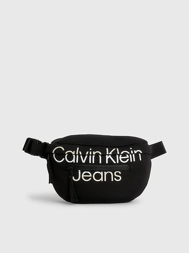 ck black nerka unisex z logo dla kids unisex - calvin klein jeans