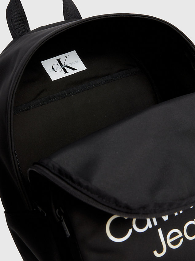 black plecak unisex z logo dla kids unisex - calvin klein jeans