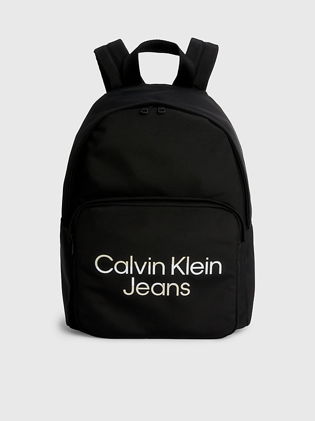 ck black unisex logo backpack for kids unisex calvin klein jeans
