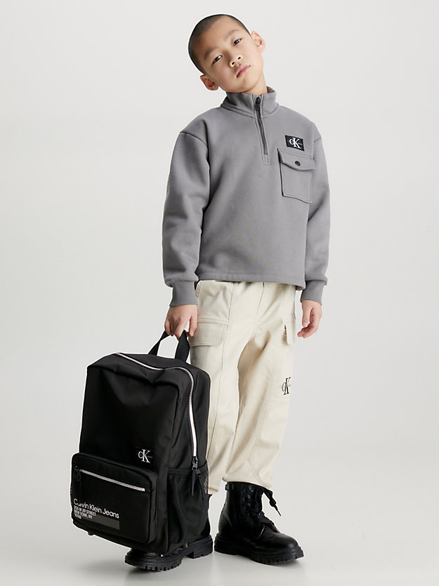 ck black unisex logo backpack for kids unisex calvin klein jeans