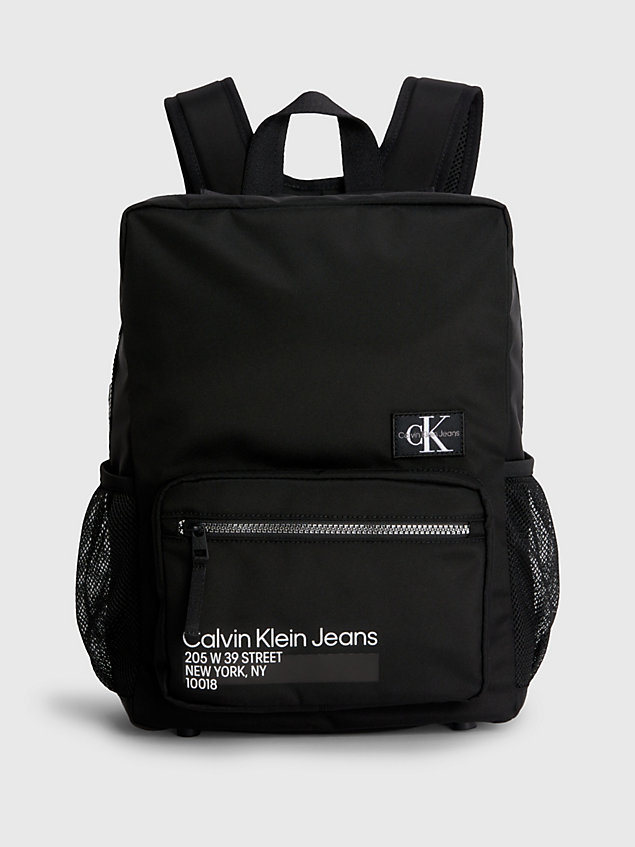 black unisex logo backpack for kids unisex calvin klein jeans