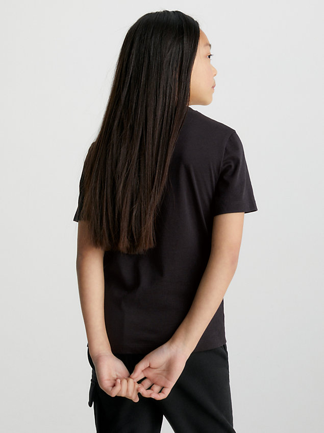 camiseta unisex con logo black de kids unisex calvin klein jeans