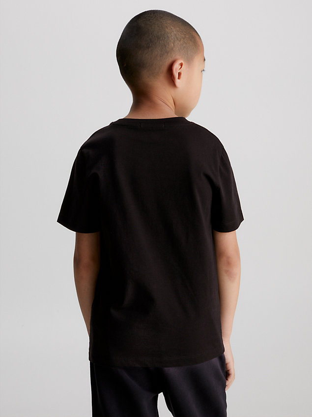 black unisex logo t-shirt for kids unisex calvin klein jeans