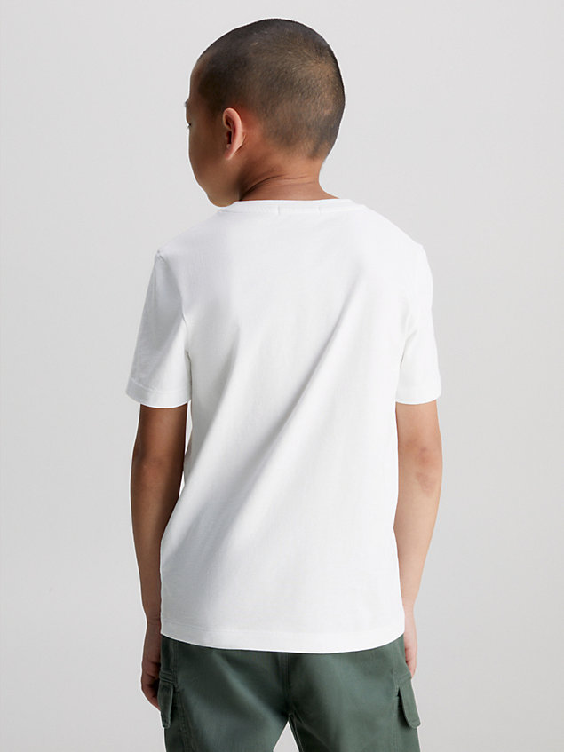 t-shirt unisex con logo white da kids unisex calvin klein jeans