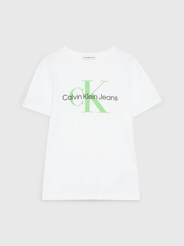 white / coloured logo unisex logo t-shirt for kids unisex calvin klein jeans