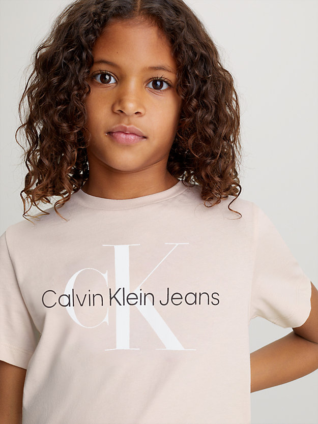 sepia rose kids' monogram t-shirt for kids unisex calvin klein jeans
