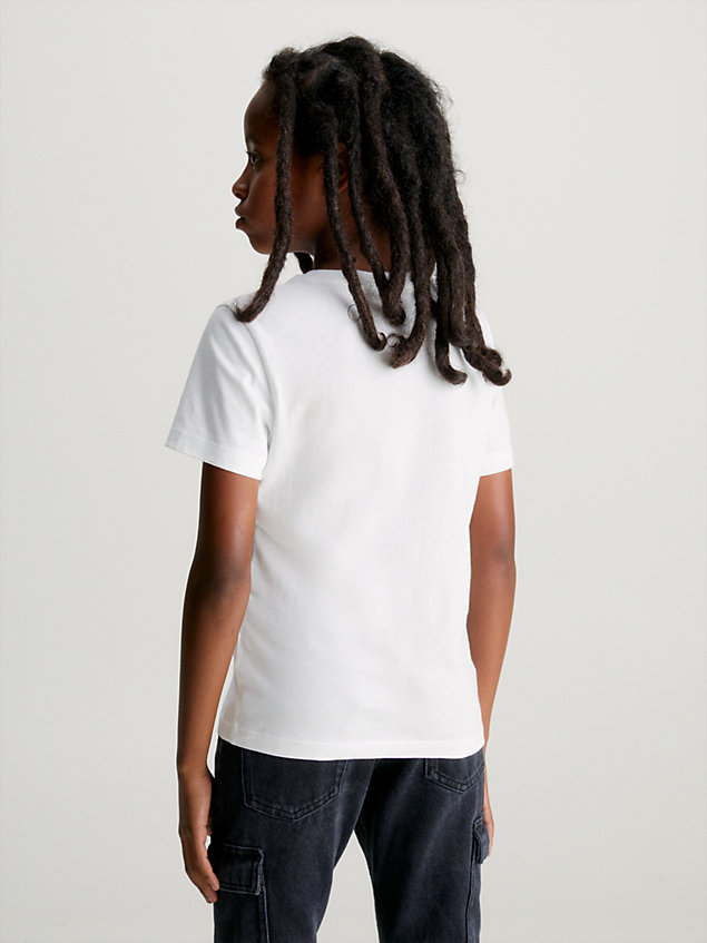 white unisex t-shirt met logo voor kids unisex - calvin klein jeans