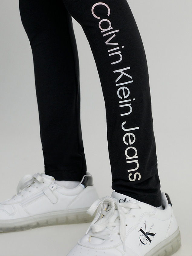 leggings con logo slim black de kids unisex calvin klein jeans