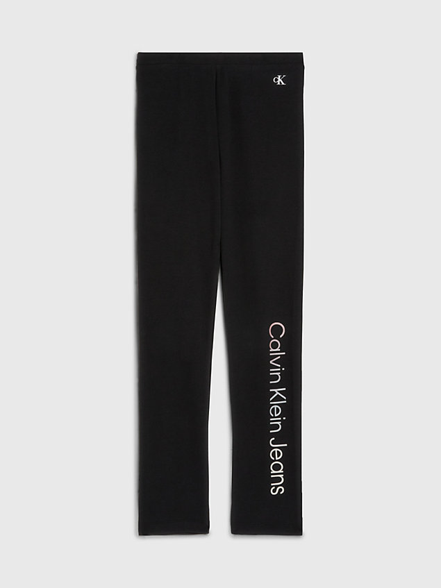 black slim logo leggings for kids unisex calvin klein jeans