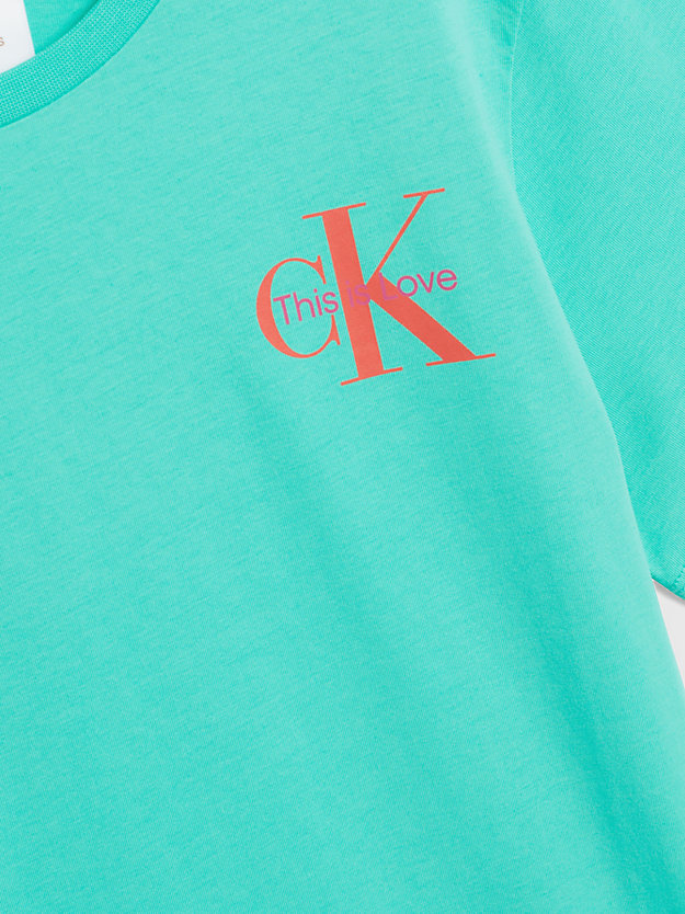 t-shirt unisexe avec logo pride - pride aqua green pour kids unisex calvin klein jeans