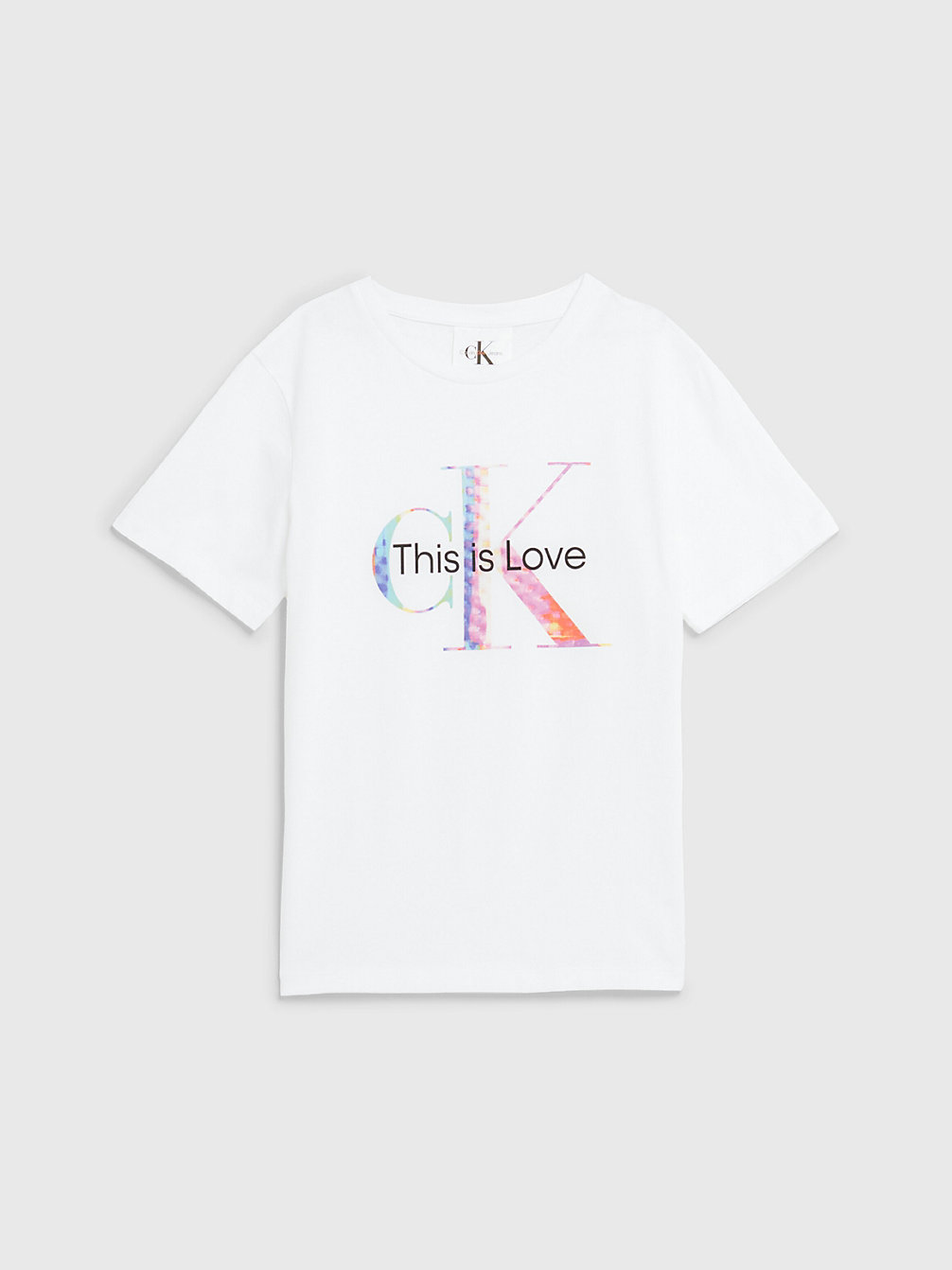 BRIGHT WHITE Unisex Pride Logo T-Shirt - Pride undefined kids unisex Calvin Klein