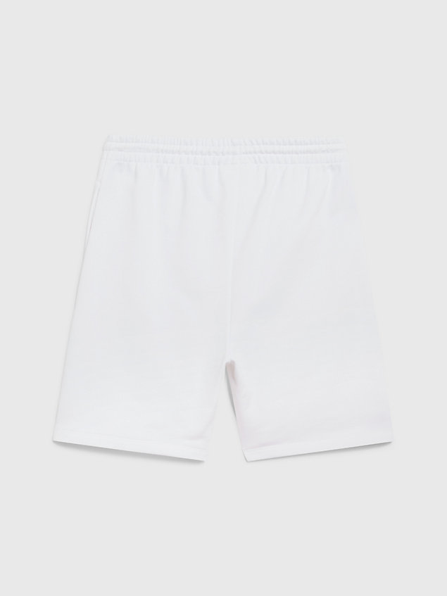 white unisex korte joggingbroek - pride voor kids unisex - calvin klein jeans