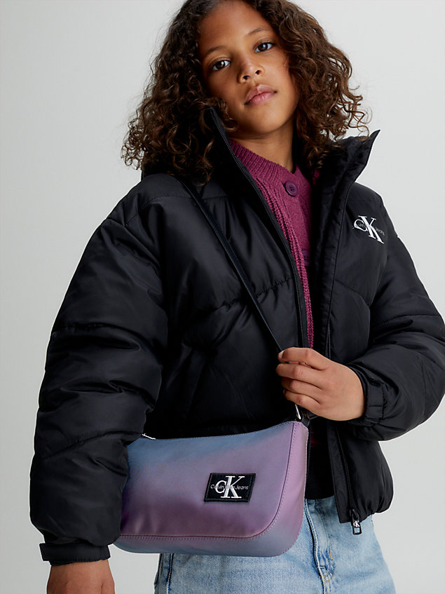 purple unisex shoulder bag for kids unisex calvin klein jeans