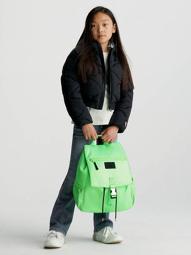 green unisex-rucksack mit klappe für kids unisex - calvin klein jeans