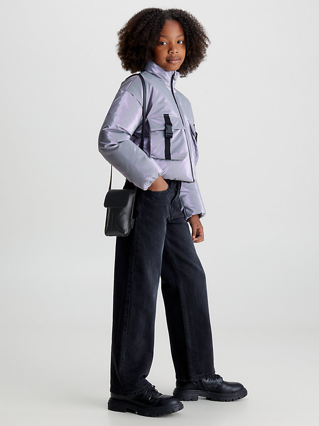 ck black unisex logo crossover bag for kids unisex calvin klein jeans