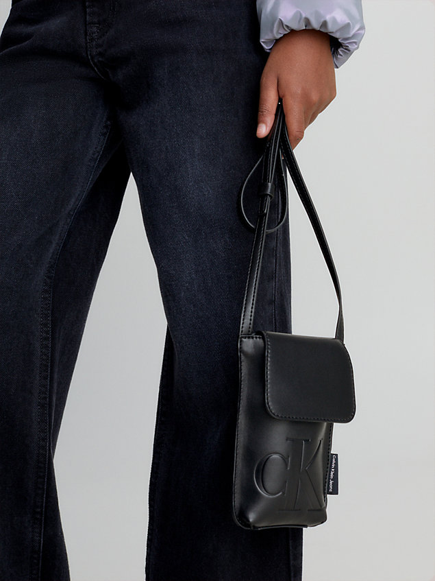 sac à bandoulière unisexe avec logo black pour kids unisex calvin klein jeans