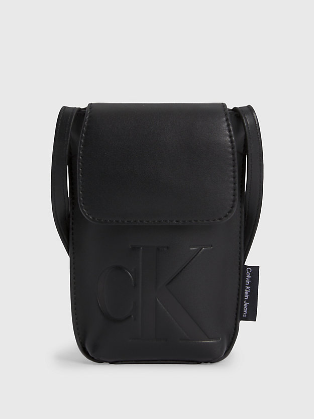 ck black unisex logo crossover bag for kids unisex calvin klein jeans