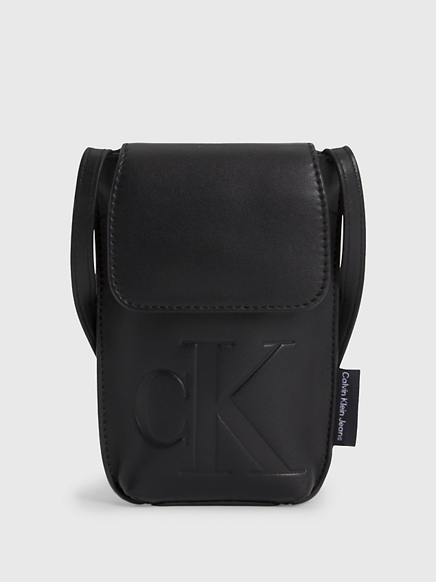 sac bandoulière avec logo pour enfant black pour kids unisex calvin klein jeans