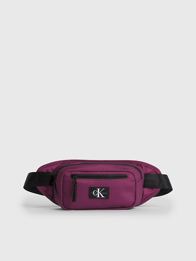 purple unisex logo bum bag for kids unisex calvin klein jeans