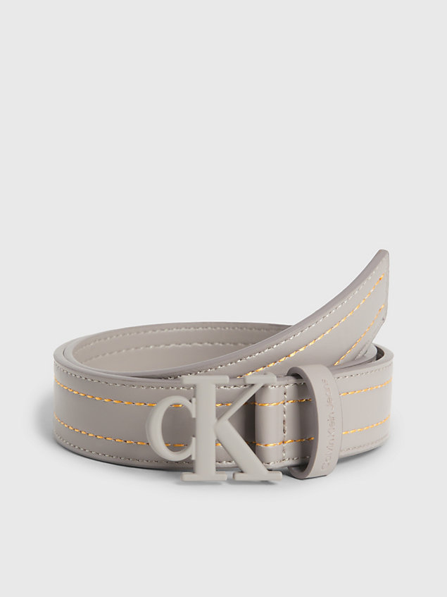 grey kids' logo belt for kids unisex calvin klein jeans