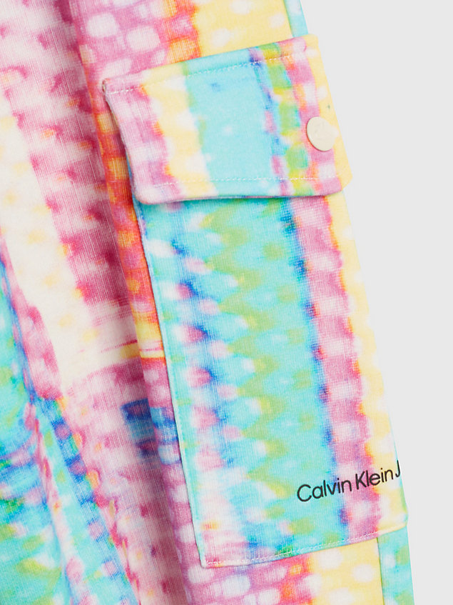 pink unisex cargobroek met regenboog - pride voor kids unisex - calvin klein jeans