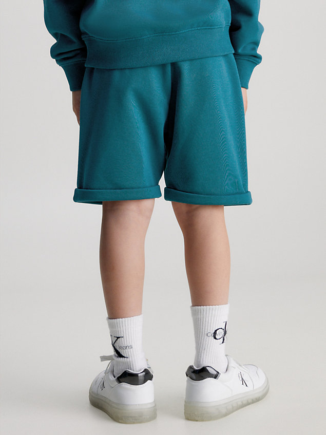 blue unisex lässige logo-shorts für kids unisex - calvin klein jeans